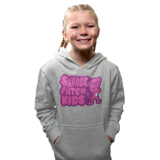 Youth "Patch" in Pink Hoodie