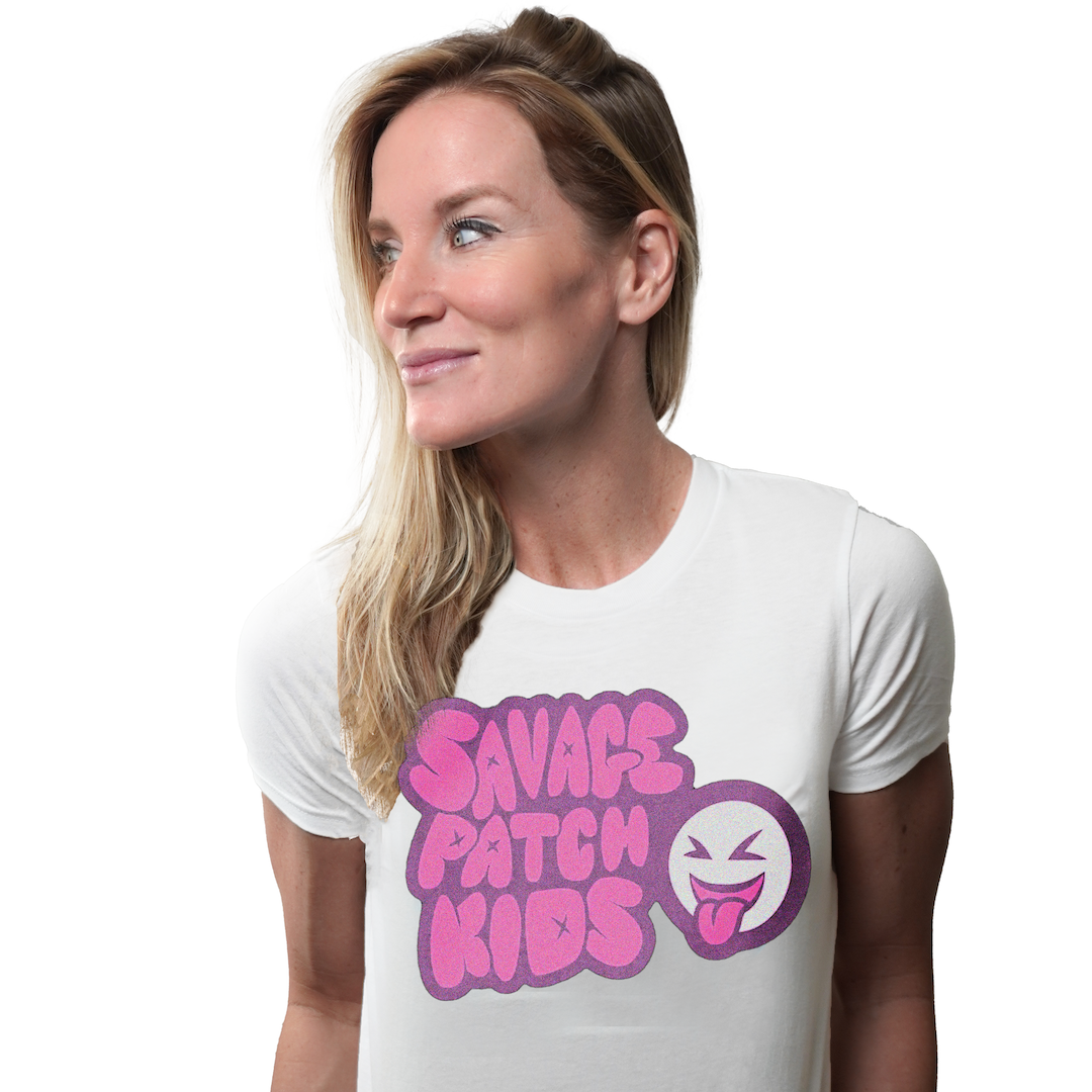 Adult Pink Savage Smile Tee