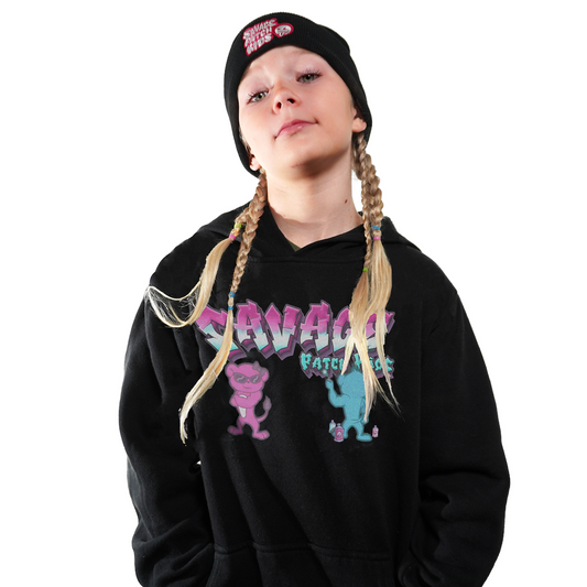 Youth Pink Savage Tagging Hoodie